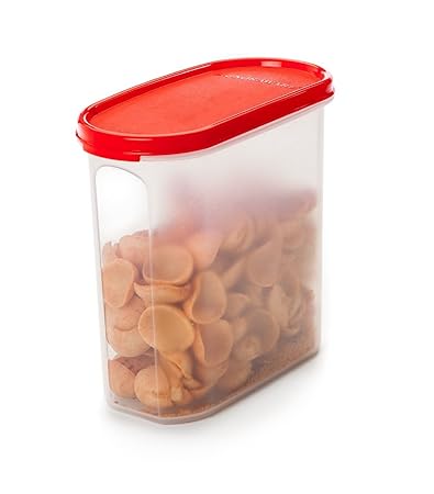 Signoraware Modular Oval Plastic Container, 1.7 Litres, Red