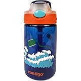 Contigo Autospout Straw Gizmo Flip Kids Water Bottle, 14 oz, Blue