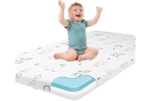 Cocellona Pack and Play Mattress, 38"x26" Breathable Dual Soft&Firm Pack N Play Mattresses Pad with Removable Ultra-Soft Cover, Portable Memory Foam Baby Mattress for Pack n Play with Non-Slip Bottom