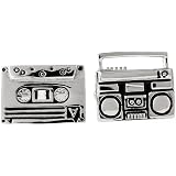 MRCUFF Banjo Music Theme Cufflinks Set - Comes In Deluxe Presentation Gift Box With Polishing Cloth