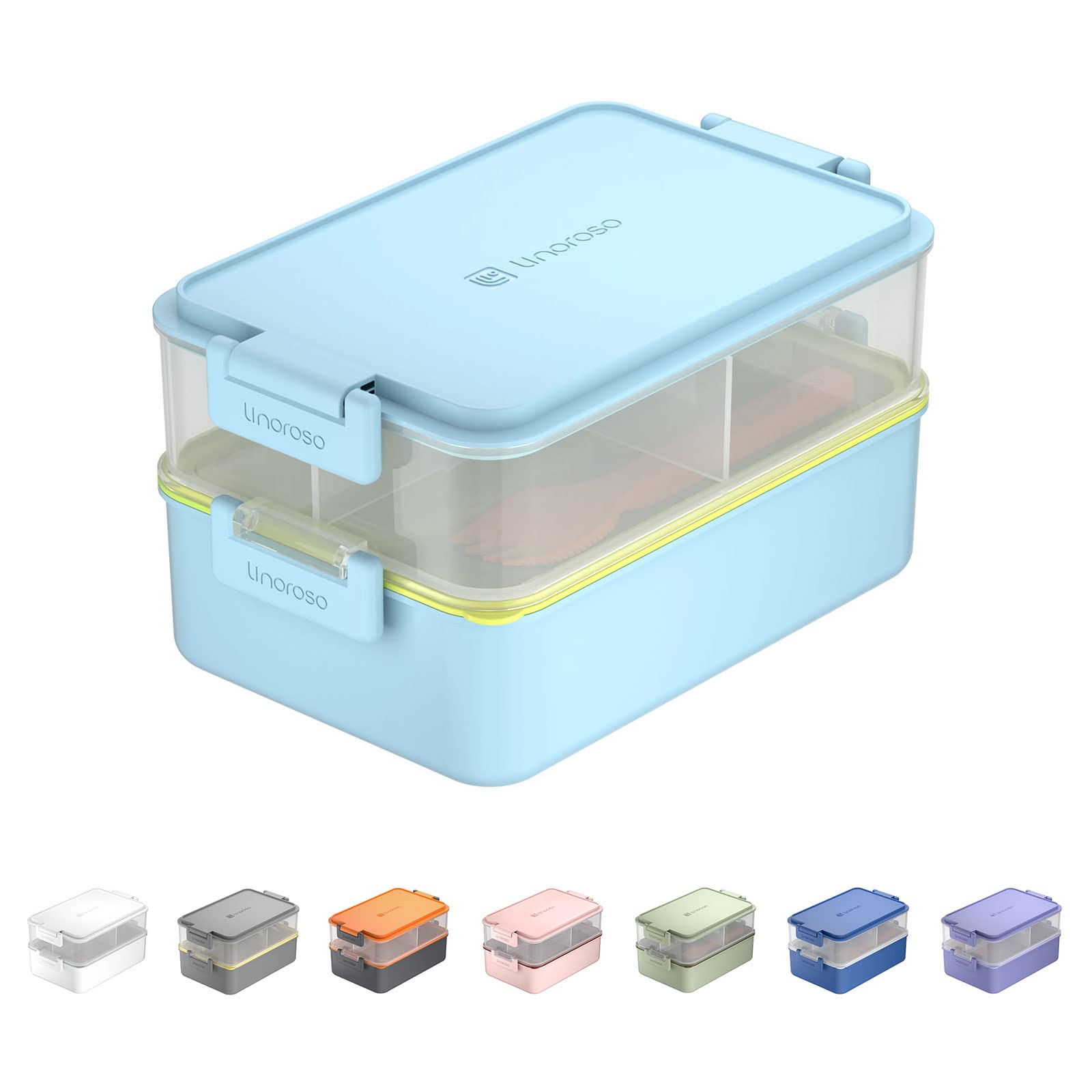 linoroso Stackable Bento Box Adult Lunch Box | Meet