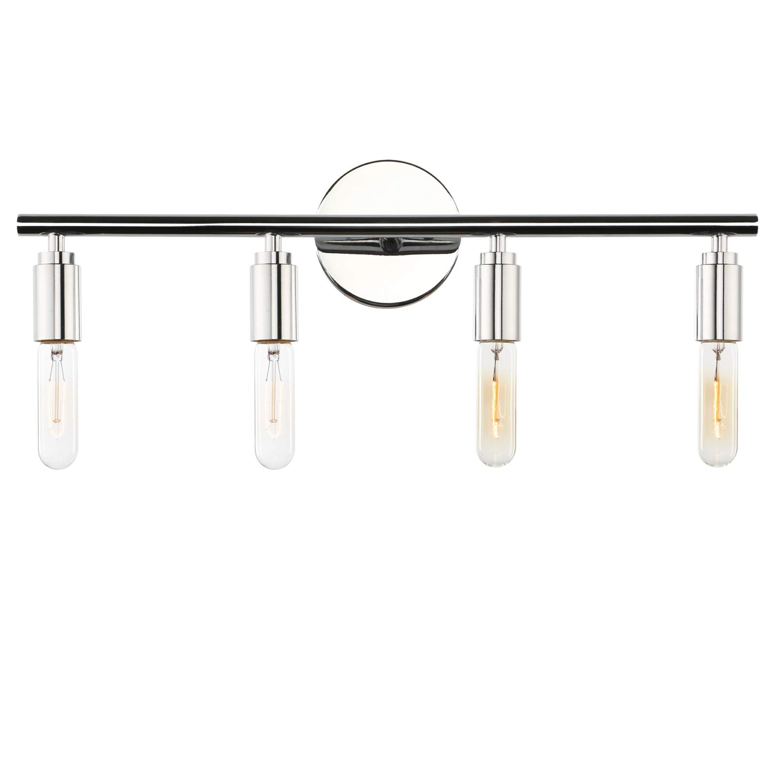 Phansthy 4 Light Sconce Modern Simple Style Wall Lights Vanity Mirror Light Suitable for Living Room Bedroom Kitchen Hall Bar E27 Bulb Base (Chromed)