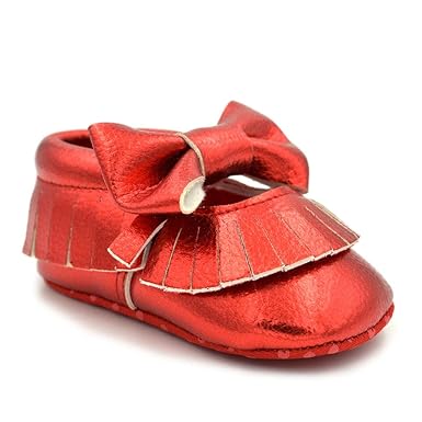 red bottom baby shoes