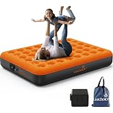 Luxchoice Air Mattress Queen with Cordless Pump 9'' Camping Air Mattress | Queen Camping Mattress 2 mins Inflation Deflation Blow up Mattress Flocked Top Air Bed for Camping Tent Travel Guests Home