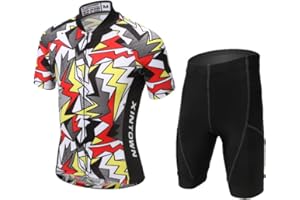 Kids Cycling Jersey Set (Short Sleeve Reflective Jersey + Padded Shorts)