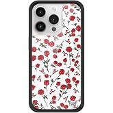 Wildflower Cases - iPhone 14 Pro Compatible - Red Roses | Impact-Certified 6.5 ft Drop Protection Case, Raised Protective Bumper, Cute Aesthetic Design, Women-Owned Small Business