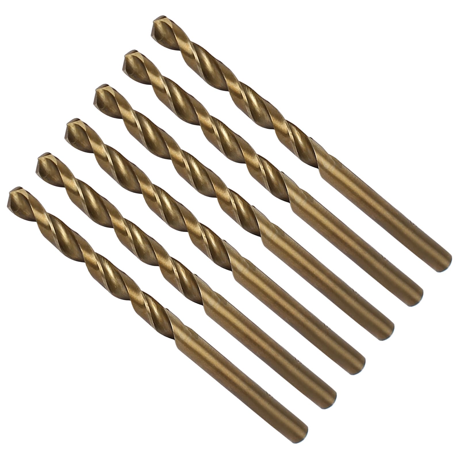 CoCud High Speed Steel Cobalt Twist Drill Bits, 4.2mm Diameter 75mm Length, Straight Twist Jobber Drill Bit - (Applications: for Metal Woodwork Plastic Aluminum), 6Pieces