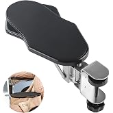 LIOUCBD Arm Rest for Desk, Ergonomic Foldable Elbow Rest for Computer Desk, Adjustable Rotating Desk Extender Tray, Mouse Arm Bracket for Couch Keyboards Office Chair Car Massage Table (Black)