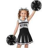 Koatobbor Girls Cheerleader Costume Cheerleading Outfit Dress for Halloween Party Birthday Gift