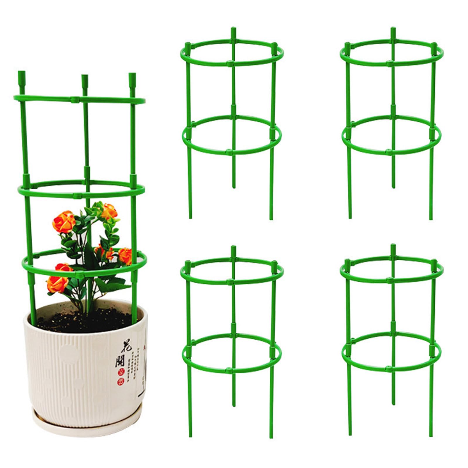 8-Pack Tomato Plant Supports, Plant Supports, Garden Plant Supports,Adjustable Height Garden Support, Ideal for Tomatoes, Cucumbers, and Flowers, Durable and Versatile Plant Support Tower