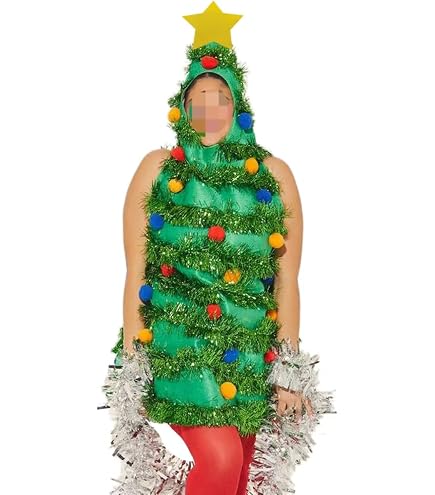 Seasons Adult Christmas Tree Costume for Women and Men, One Size : Clothing, Shoes & Jewelry