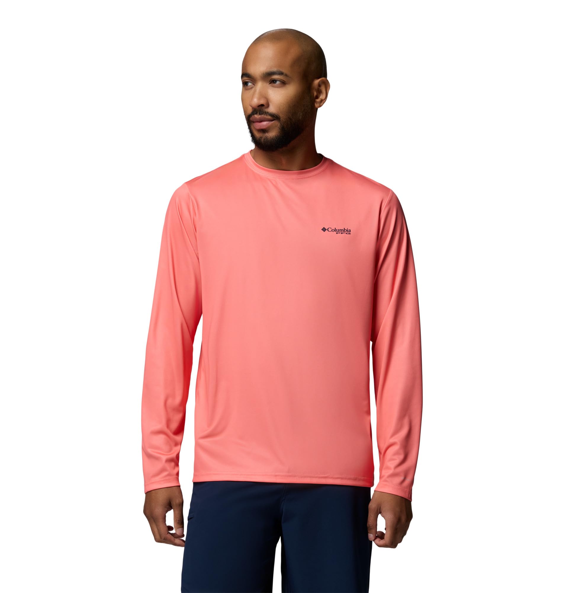 Columbia Men’s Terminal Tackle PFG Fish Shine II Long Sleeve, Melonade, Medium