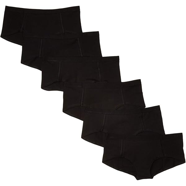 Pact Boyshorts 6-Pack Black XS at Amazon Women's Clothing store