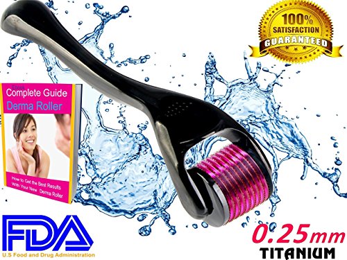 Premium Derma Roller with 540 Micro Needle Titanium Best Derma Roller Kit Micro Roller FDA Approved Needling Roller Skin Care 0.25mm is very useful for face eye body hair loss - Thumbnail 7