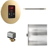 MrSteam Basic Butler Linear Package Round Control, Polished Brass