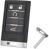 for Cadillac Key Fob Replacement Remote Key Fit for 2010 2011 2012 2013 2014 2015 Cadillac SRX SUV Keyless Entry Remote Fob with Blade NBG009768T