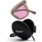 Cyxus Foldable Polarized Sunglasses for Women Men, 24g TR90 Trendy Square 99.99% UV Protection Beach Driving Outdoor P1577