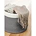 InterDesign Ellis, Hand Knit Round Bin for Towels, Blankets, Handbags, Clothing - Large, Gray/Ivory