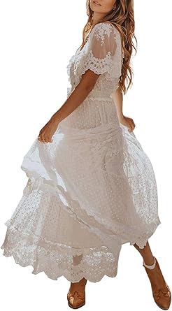 long sleeve lace maxi dress