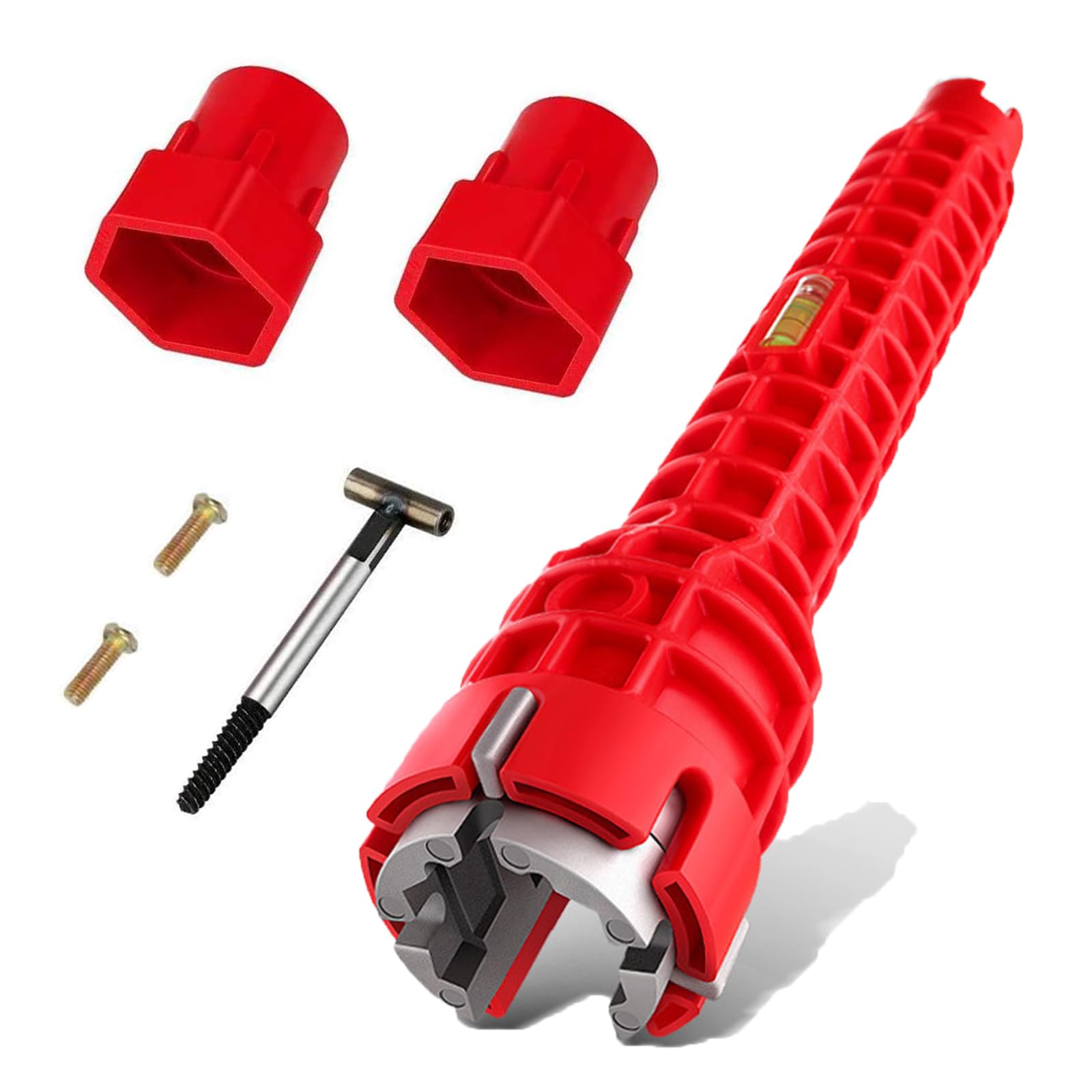 1set Basin Wrench & Tap Spanner - 8 in 1 Multi Purpose Faucet Installer Tool for Toilet Bowl & Kitchen Plumbing