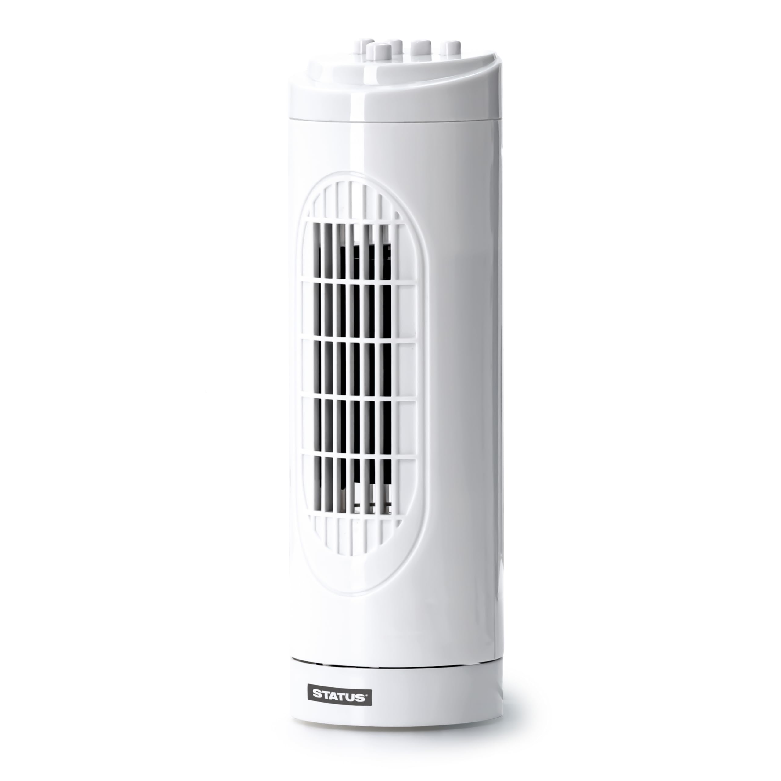 Status 14-Inch Tower Fan with 2 Speed Settings, Oscillating Slim Cooling Fan for Living Room, Bedroom and Office Use, White (S15TOWERFAN1PKB)