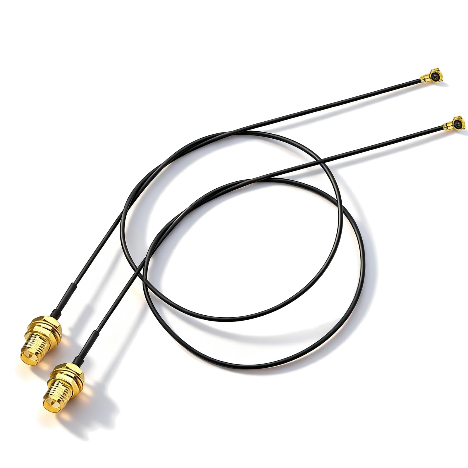 Bingfu RP-SMA Female to M.2 NGFF WiFi Antenna Cable 30cm 12 inch 2-Pack for Intel AX200NGW 8265AC 8265NGW 7265AC 9560AC M.2 NGFF Interface Wireless Network Card WiFi Adapter