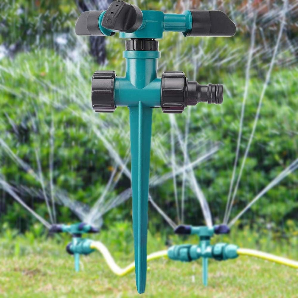 YAUNLEL Garden Lawn Vegetable Garden Yard Sprinkler, 360° Rotating Ground Sprinkler with Up to 3, 000 Sq. Ft Coverage-Automatically Watering Irrigation System Leak-Proof. : Garden & Outdoor