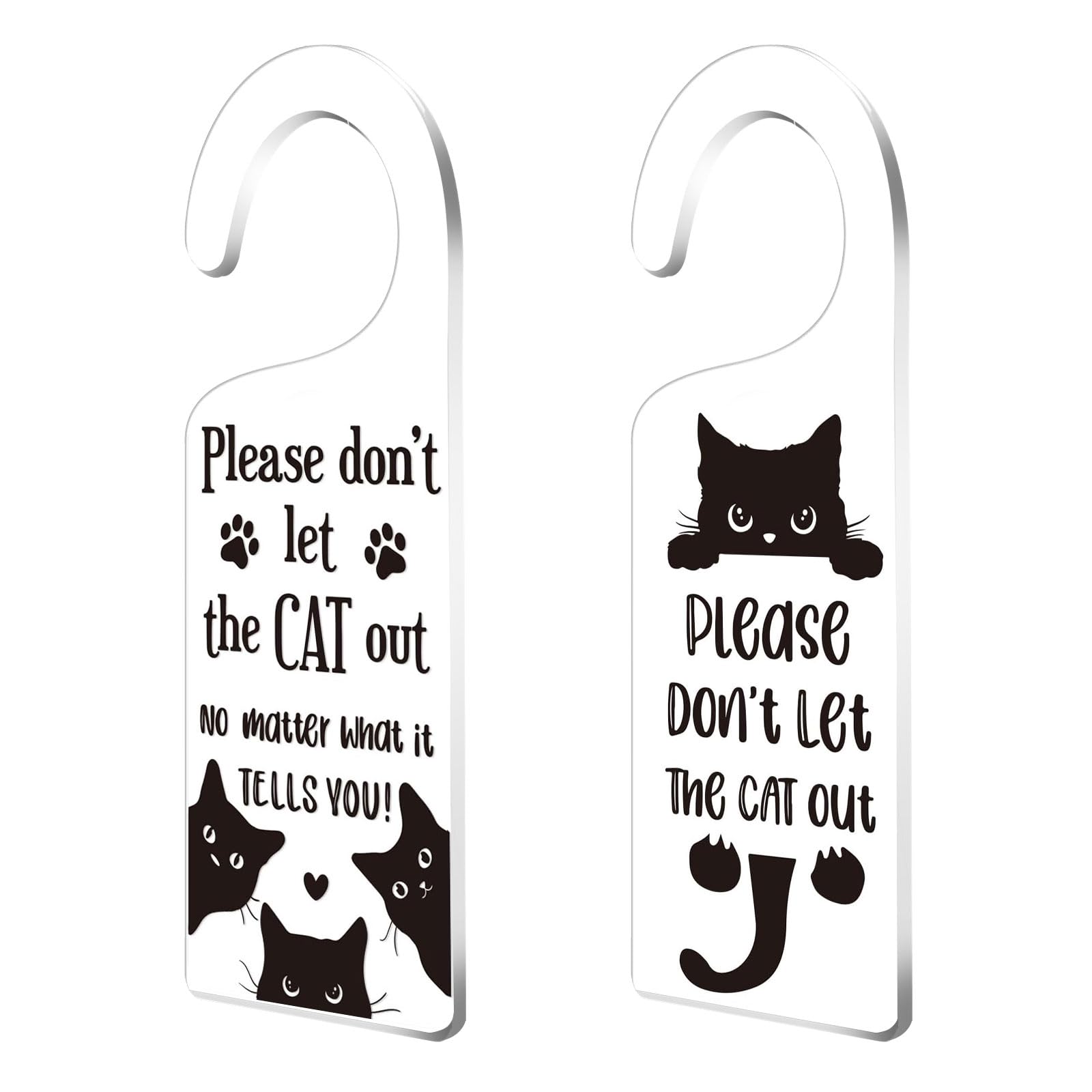 CHGCRAFT 2Pack Sleeping Door Hands Hanger Sign Acrylic Notice Door Hanger Sign Cute Room Sign Door Handle Decorations Sign for Home Living room Bedroom