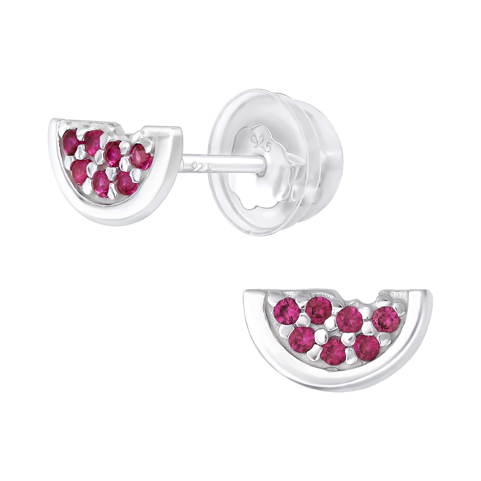 925 Sterling Silver Women 925 Sterling Silver Watermelon Stud Earrings for Women & Girls – Everyday Jewellery Gift Boxed