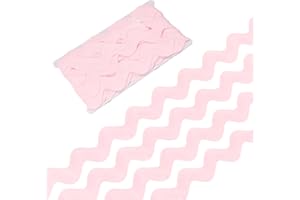 M METERXITY Rick Rack Trim, 10 Yard 25mm / 1 Inch Wave Bending Fringe Trimming Ribbon for Sewing/DIY Crafts/Clothes/Decoratio