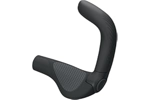 Ergon GP5 Evo Large Lock-On Ergonomic Bicycle Handlebar Grips - Composite-Reinforced Rubber Inserts, Multi-Position Bar Ends,