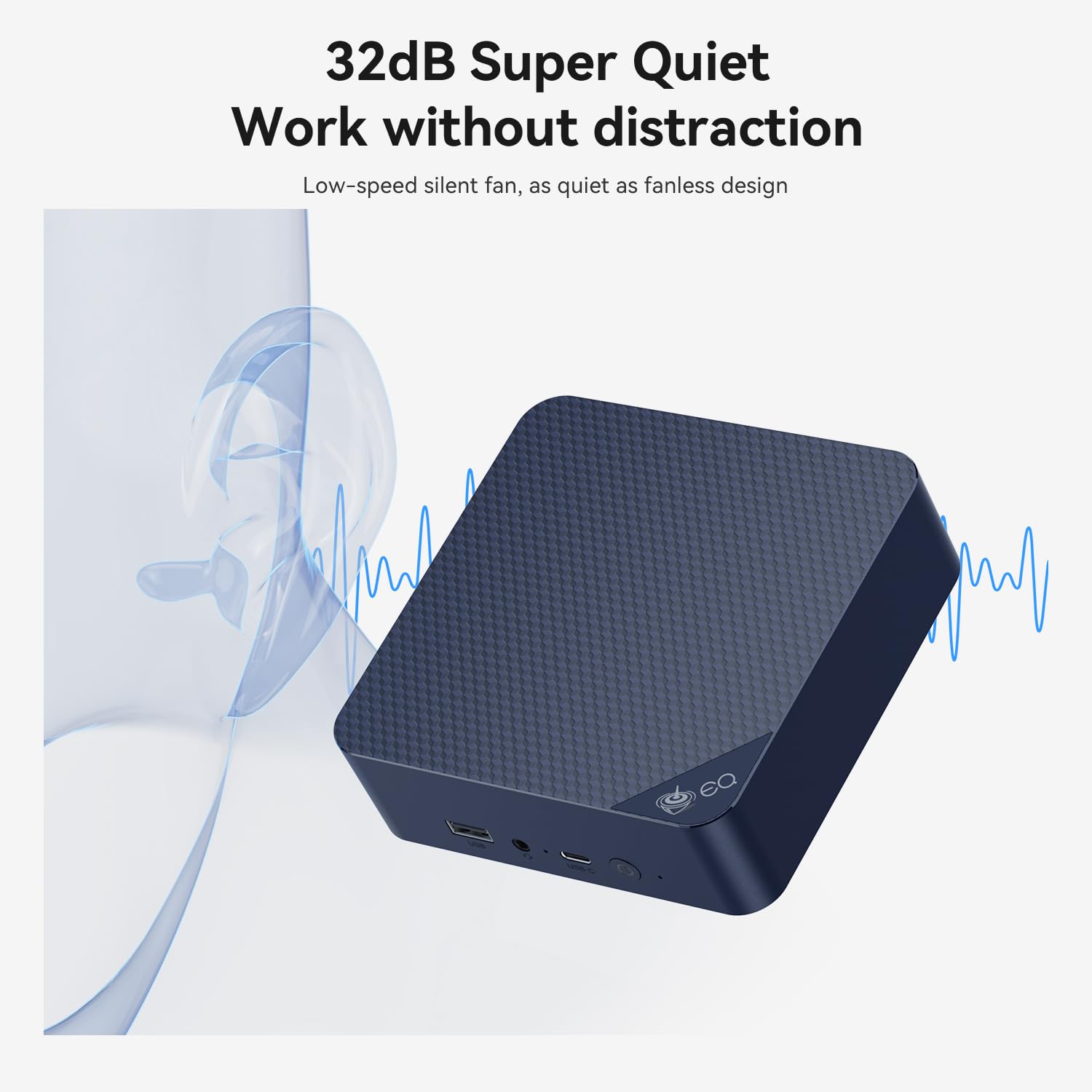 Beelink EQ14 Mini PC with Processor N150,16G DDR4 500G SSD Mini Desktop Computer, WiFi6, 1000M Dual LAN Ports, BT5.2 Dual HDMI Business Mini Computer