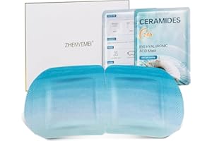 ZHENYEMEI Hyaluronic Acid Self Heating Warm Compress for Eyes, Heated Eye Mask for Fast Relief of Dry Eyes, 7 Pack Steam Eye Mask, Moisturizing & Highly Effective Steam Eye Mask (1 Count (Pack of 2), Green Tea)