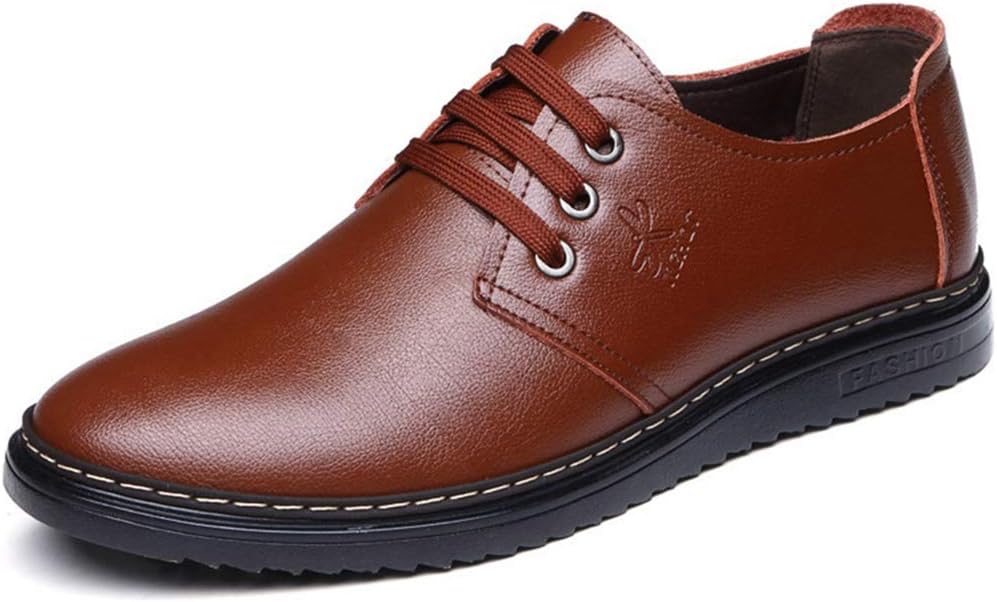 XINBONG Men's Formal Shoe Lace Up Warm Black Brown Oxford Shoes