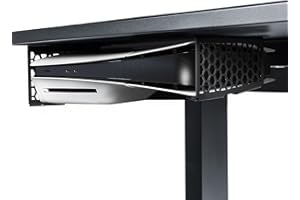 GLISTCO Stealth Mount for PS5 Slim, Under-Desk Console Mount with Ventilation Channels, Space-Saving Design