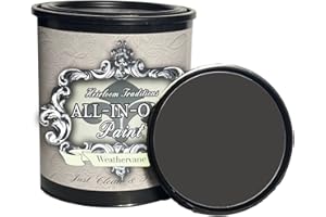 HEIRLOOM TRADITIONS PAINT ALL-IN-ONE Paint, Weathervane (Charcoal), 32 Fl Oz Quart. Durable cabinet and furniture paint. Built in primer and top coat, no sanding needed.