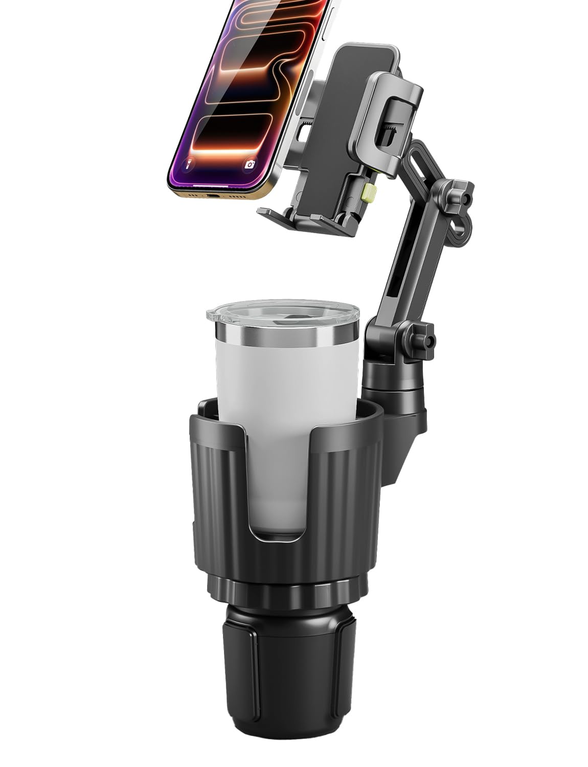Bracketron Cup Holder Phone Mount for Car - TripGrip 2-in-1 Expandable Phone Holder with 360° Rotation & Ultra Stable Folding Support Legs, Fits Devices up to 3.5"