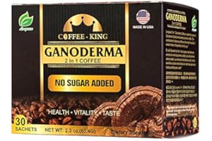 LONGREEN Ganoderma Coffee - Reishi Coffee Mix- Instant 2-in-1 Mushroom Coffee. All Natural Ganoderma Lucidum With Instant Coffee. A Non Sugar Dietary Supplement To Replace Regular Coffee - 30 sachets