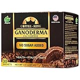 Longreen Ganoderma Coffee - Reishi Mushroom Coffee. 2 in 1 sugar free - 30 sachets