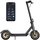 Electric Scooter 10" Solid Tires 600W Peak Motor Up to 20Miles Range and 19Mph Speed for Adults - Portable Folding Commuting 