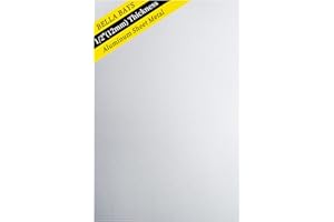 BELLA BAYS 1 Pack 6061 T651 Aluminum Sheet Metal 18" x 12" x 1/2"(12mm) Flat Plain Thin Aluminum Plate Panel with Protective Film,Heat Treatable Rectangle Aluminum Sheet for Crafting,DIY,Industry and Decoration