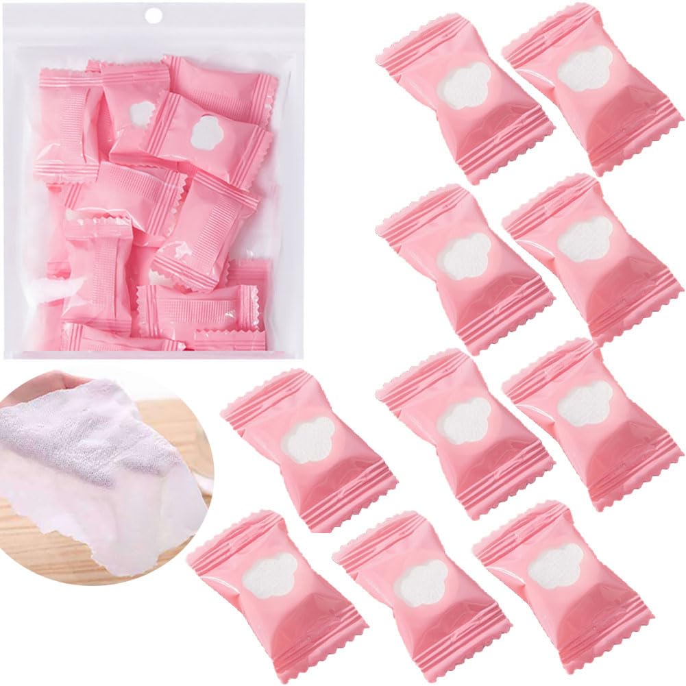 Compressed Towel, Disposable Portable Mini Coin Cotton Towel for Travel, Home,Camping, Hiking, Sport, Beauty Salon,and Other Outdoor Activities (10 pcs)