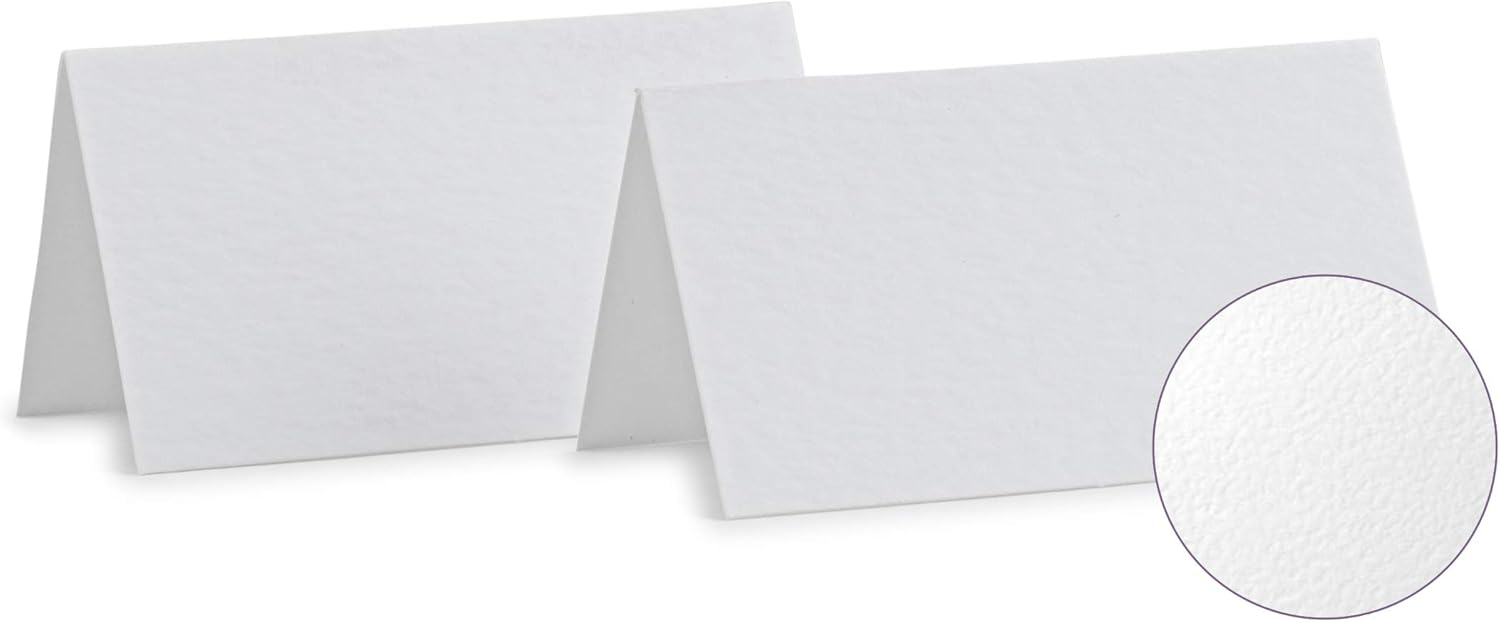 Place Cards White Blank Textured Tent cards 2