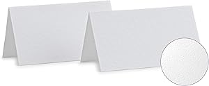 Place Cards White Blank Textured Tent cards 2