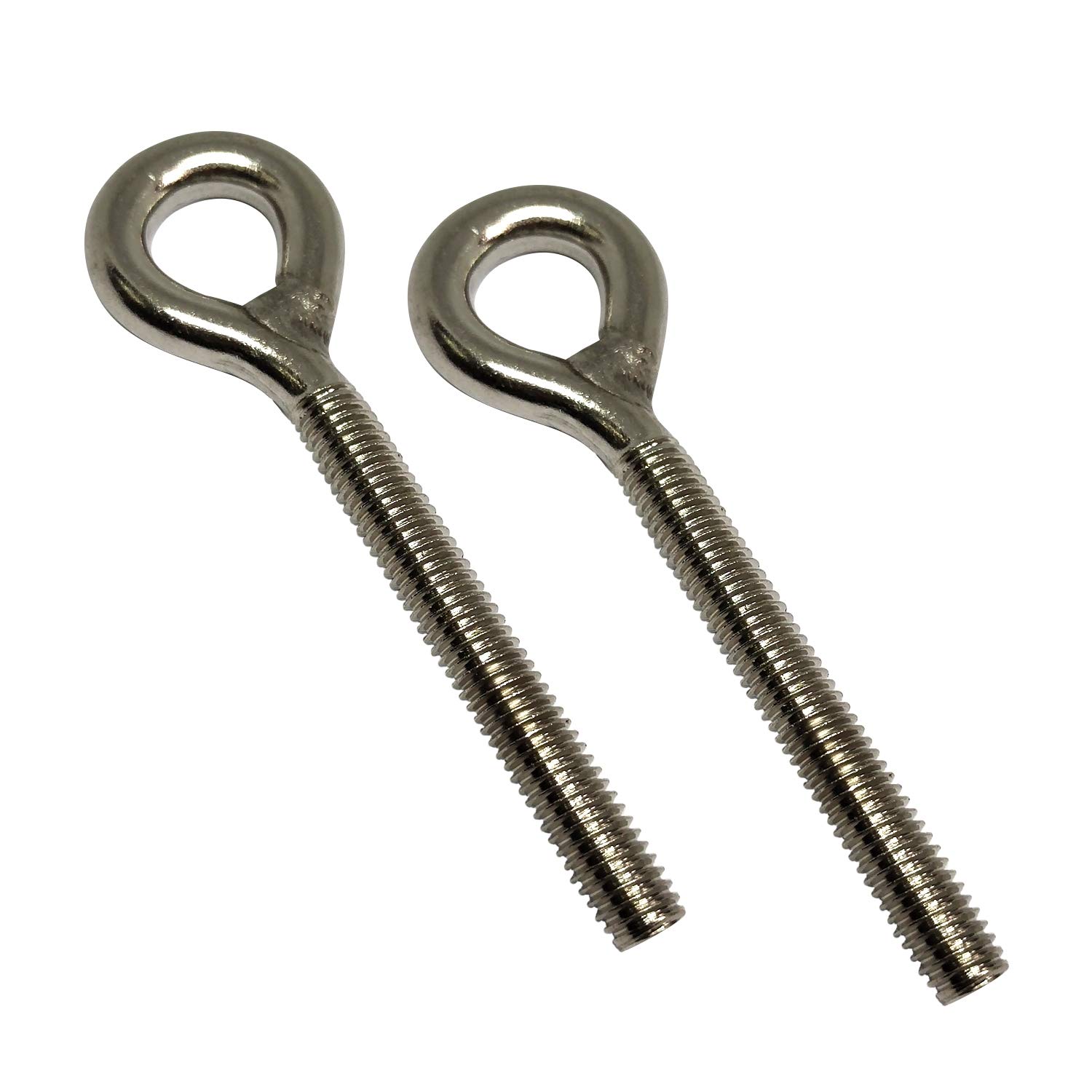 Pack of 2 Eye Bolts M12 Stainless Steel 304 Nuts Attached Robust and Rust Resistant Eye Bolts 140 mm Length for Garden Hanging Projects