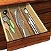 Luckllsa 4 Pack Bamboo Drawer Dividers, Adjustable & Expandable Kitchen Drawer Organizer, Ideal for Kitchen,Dresser,Bathroom,Bedroom,Baby Drawer,Desk（Natural, 12.4-17.3IN）
