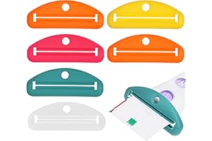 Beavorty 6pcs Toothpaste Squeezer Toothpaste Rollers Clips Toothpaste Tube Clips Face Wash Tube Squeezer Toothpaste Tube Wringer for Pigment Sauce Toothpaste