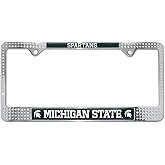 Elektroplate Michigan State Spartans Crystal Metal License Plate Frame