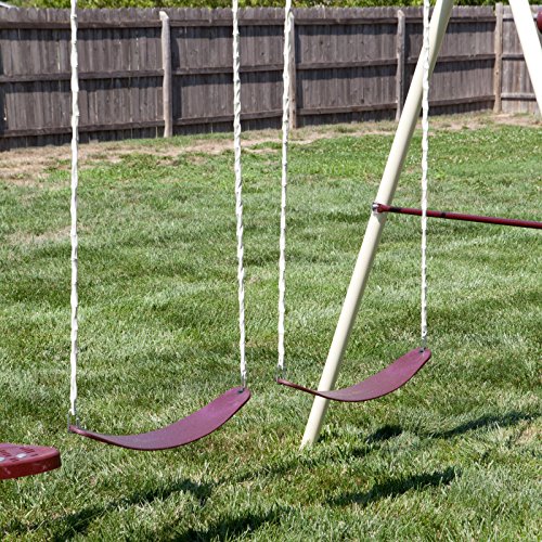 Flexible Flyer Play Park Swing Set w/ Slide, Swings, AirGlider, & Lawn