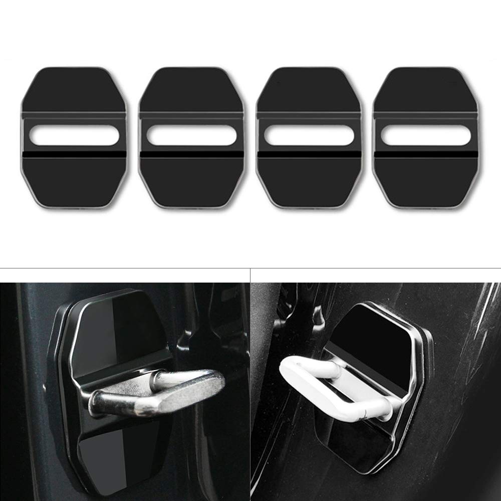 Car Door Lock Latches Cover Protector for Mercedes Benz Accessories Interior Parts W204 W212 X204 W164 W166 W245 R172 GLK-Class,S-Class Maybach A/C/CLA/GLA/G/M/S/SL-Class AMG stainless steel 4Pcs